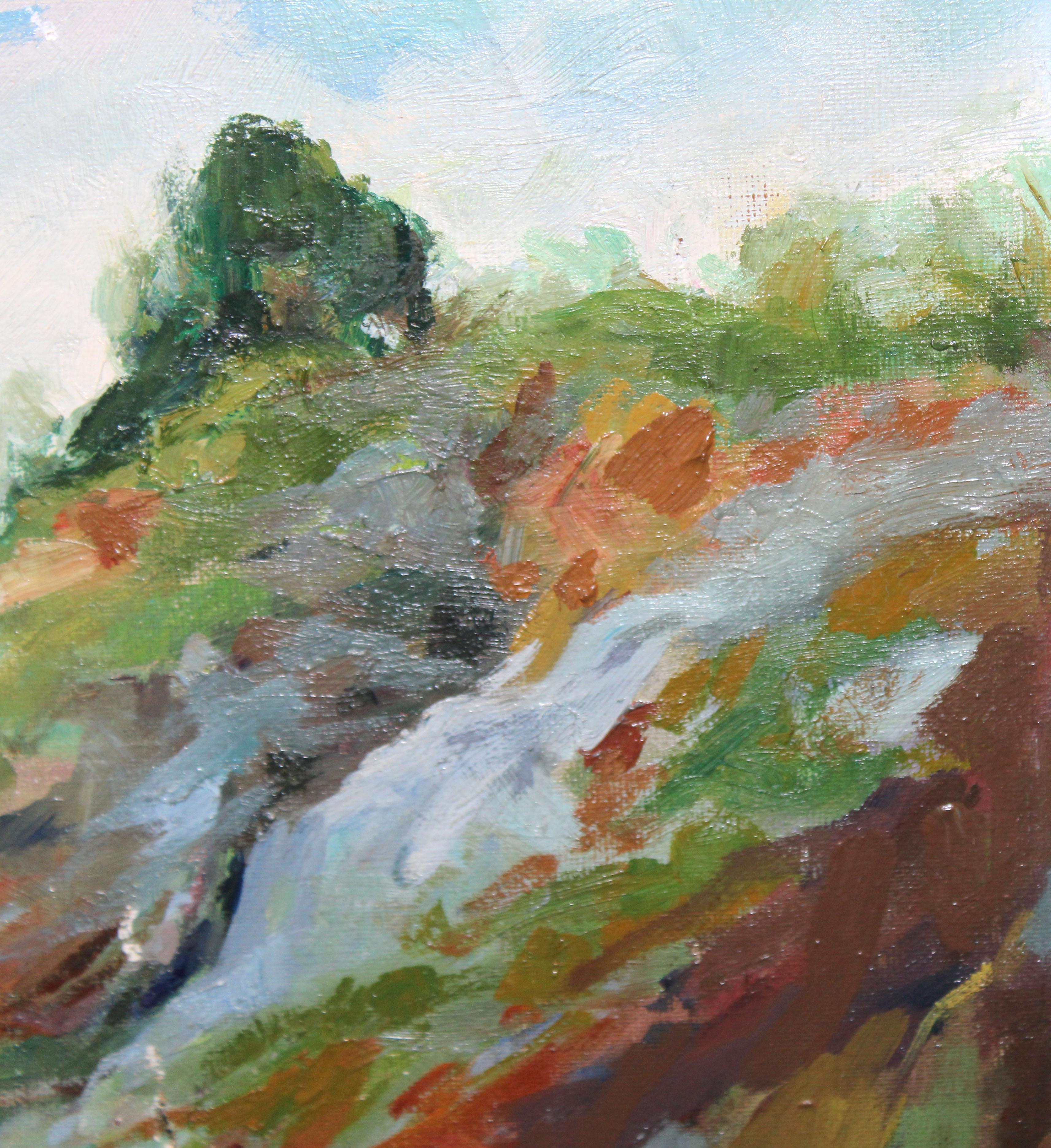 Begur (Costa Brava) - Óleo sobre tela - Landscape Painting Grigio di Manuel Guarné