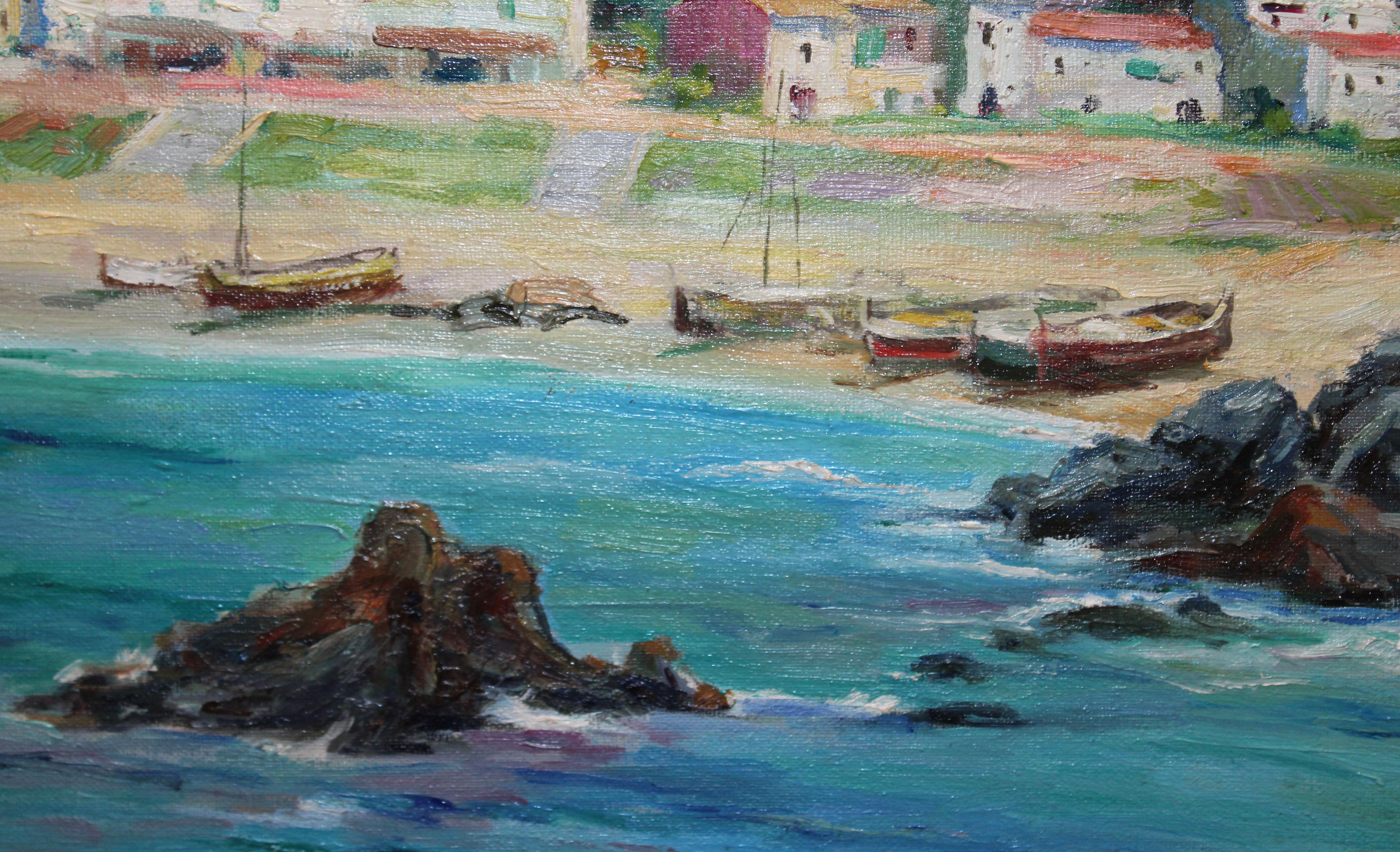 Begur (Costa Brava) - Óleo sobre tela in vendita 1
