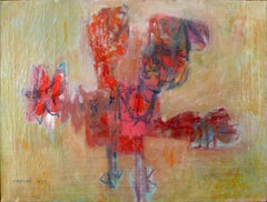 "Gallo", 20th Century Oil on Canvas by Spanish Artist Manuel Hernández Mompó