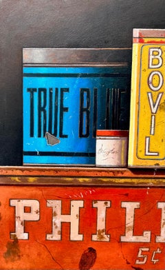 Pittura a Can Trompe Loeil intitolata "Shelf Life" (Vita da scaffale)