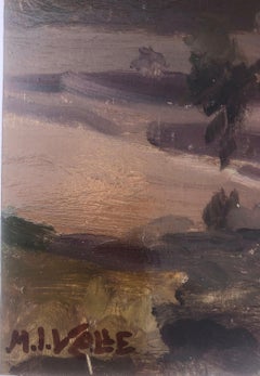 Paesaggio spagnolo olio su tavola pittura Spagna impressionismo