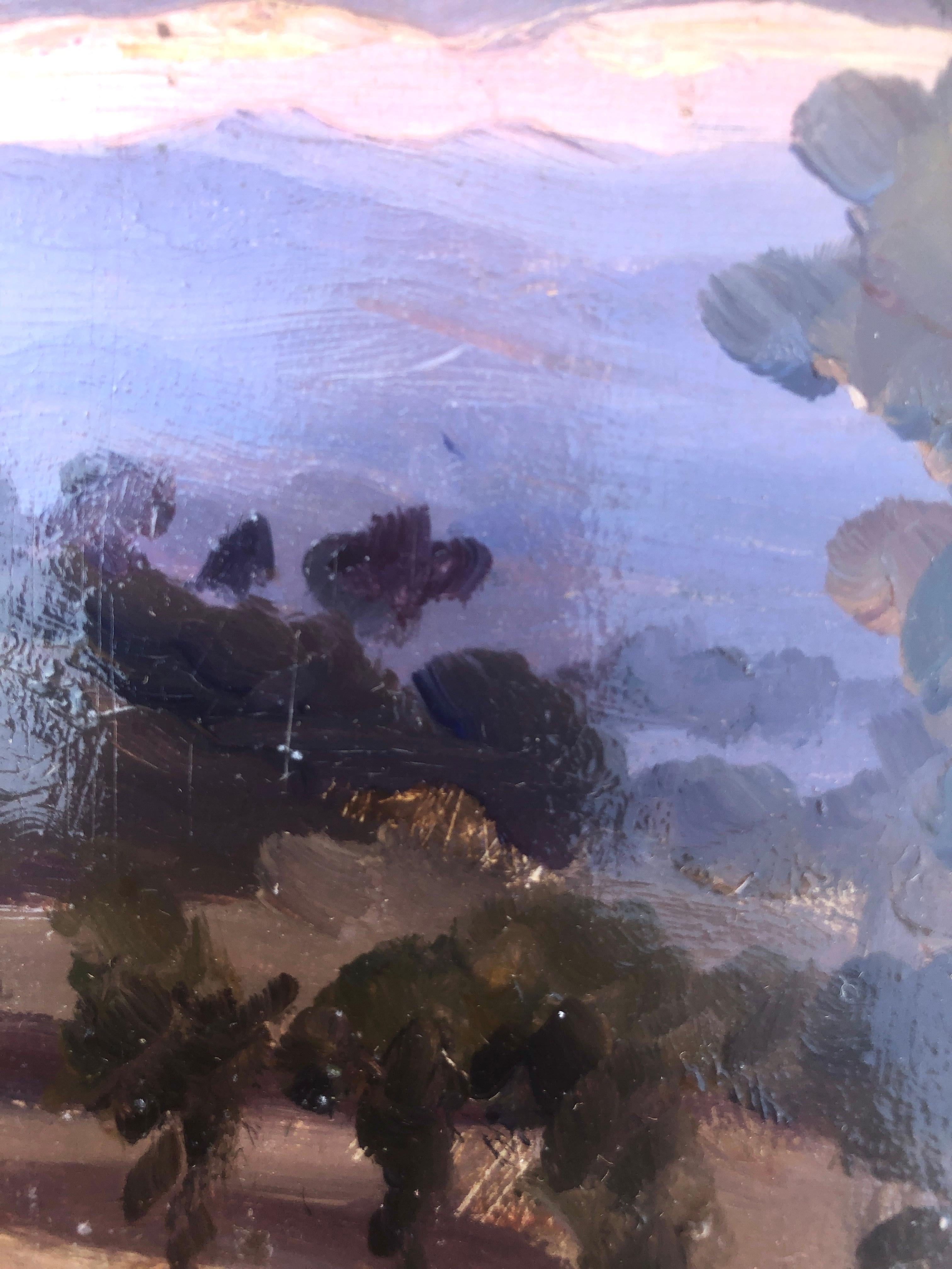 Paesaggio spagnolo olio su tavola pittura Spagna impressionismo - Painting Impressionismo di Manuel Isidor Valle Micolau