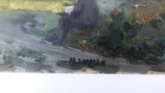 Paisaje español óleo sobre tabla pintura España pintor