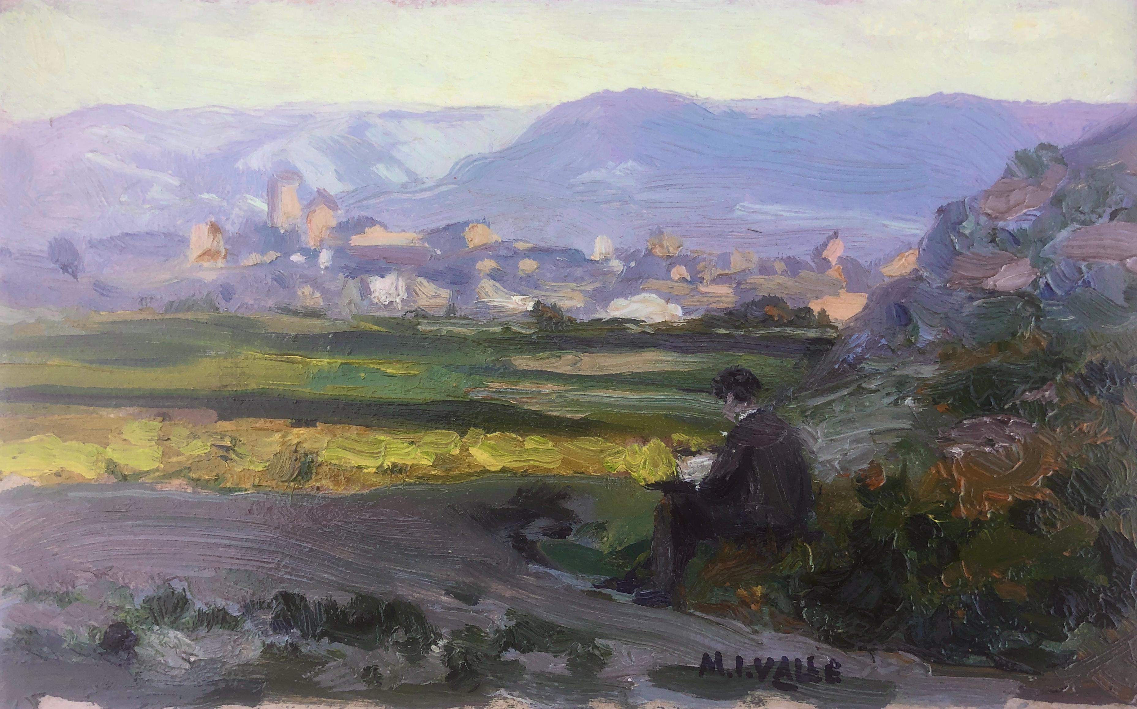 Landscape Painting Manuel Isidor Valle Micolau - Peinture à l'huile sur toile - Paysage espagnol - Peintre espagnol