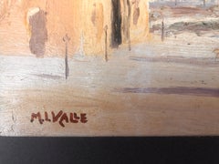 Paesaggio spagnolo olio su cartone Spagna