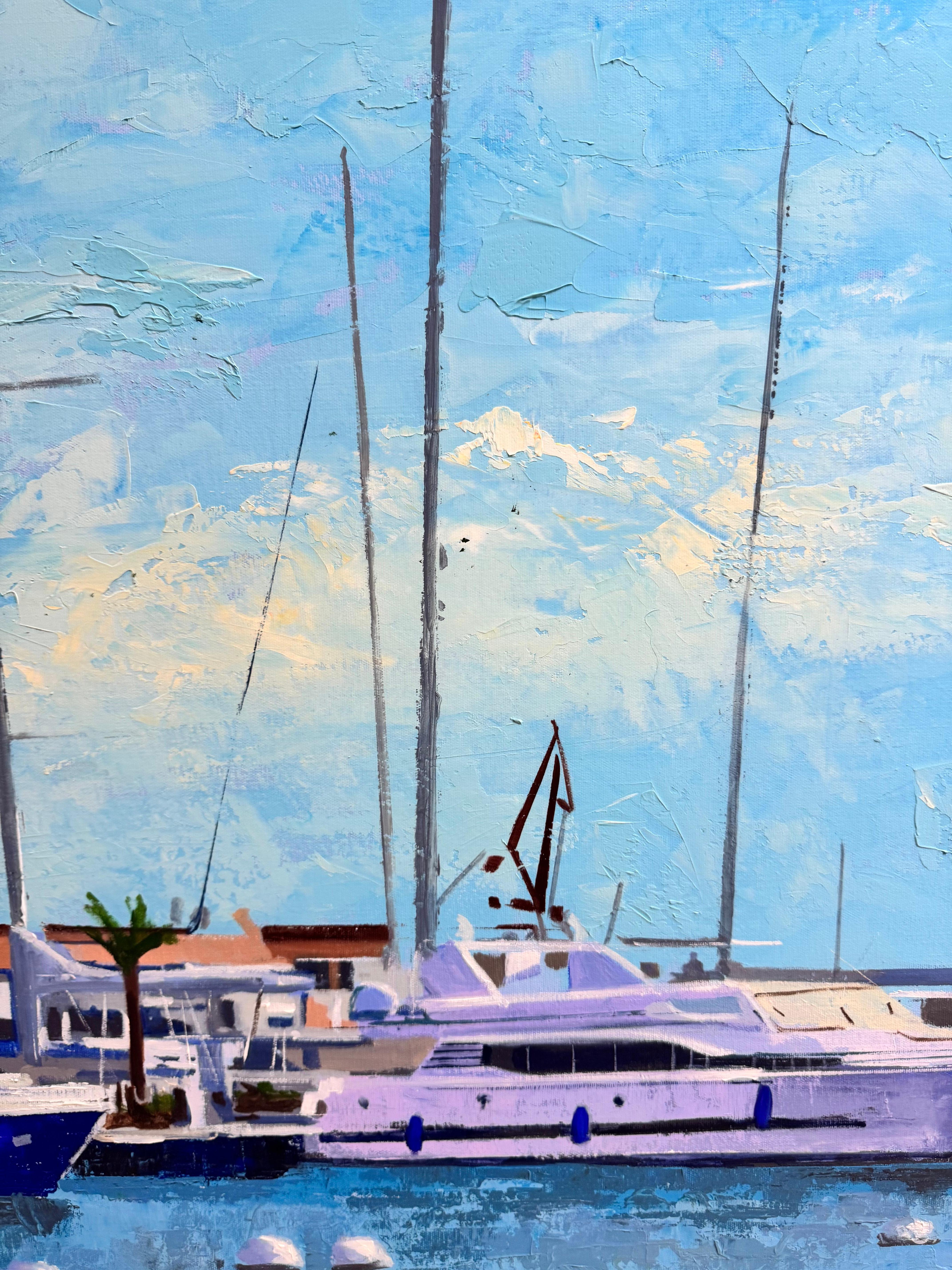In Port - Painting by Manuel Lorente