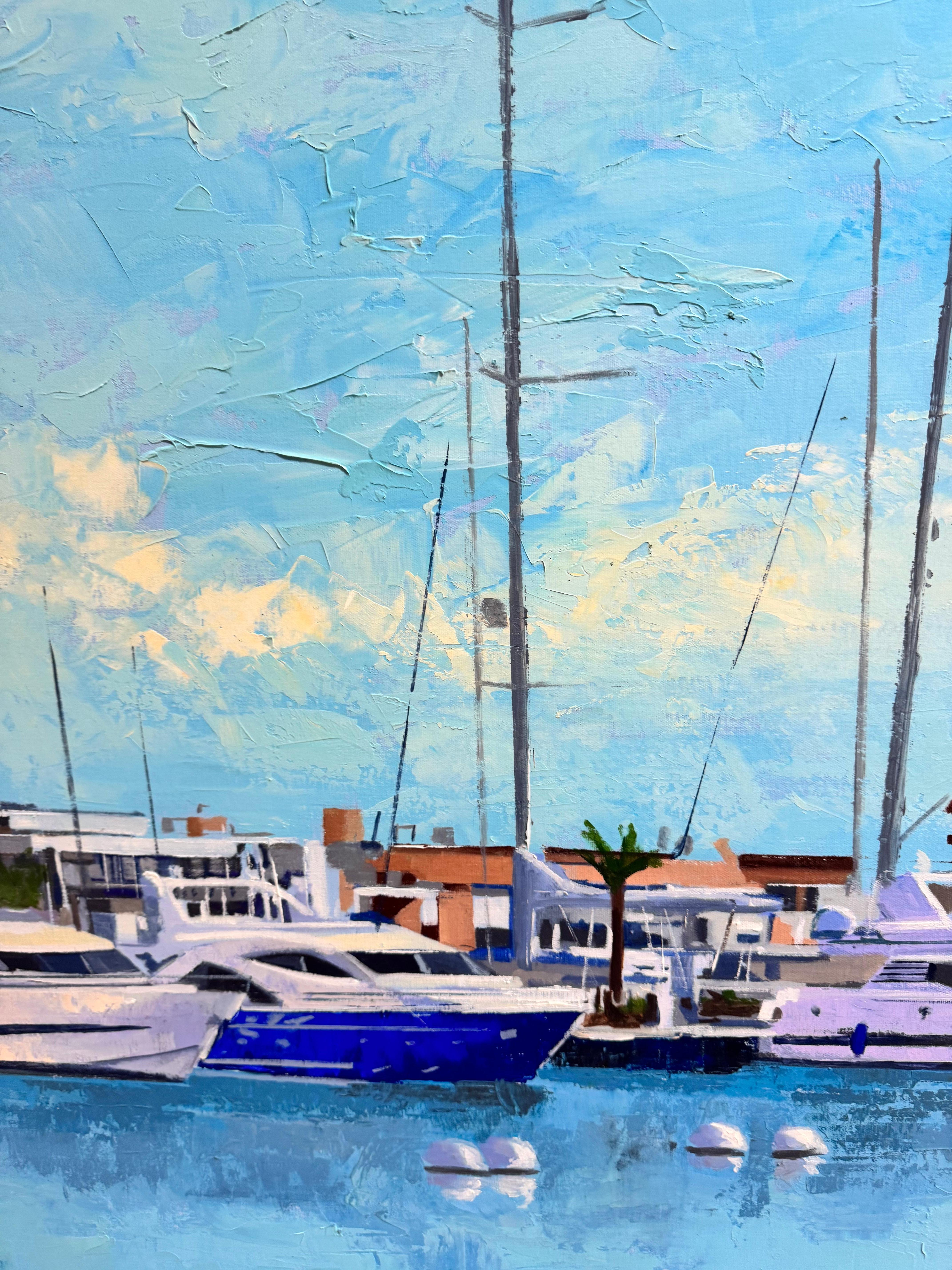 In Port - Impressionist Painting by Manuel Lorente