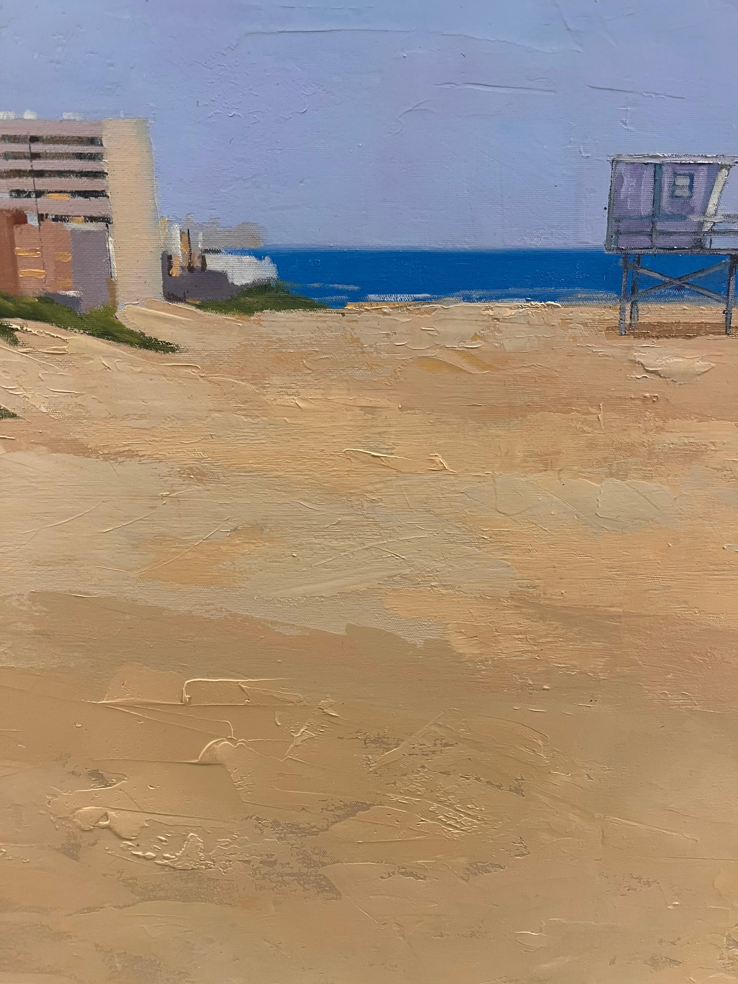 Quiet Beach - Impressionist Painting by Manuel Lorente