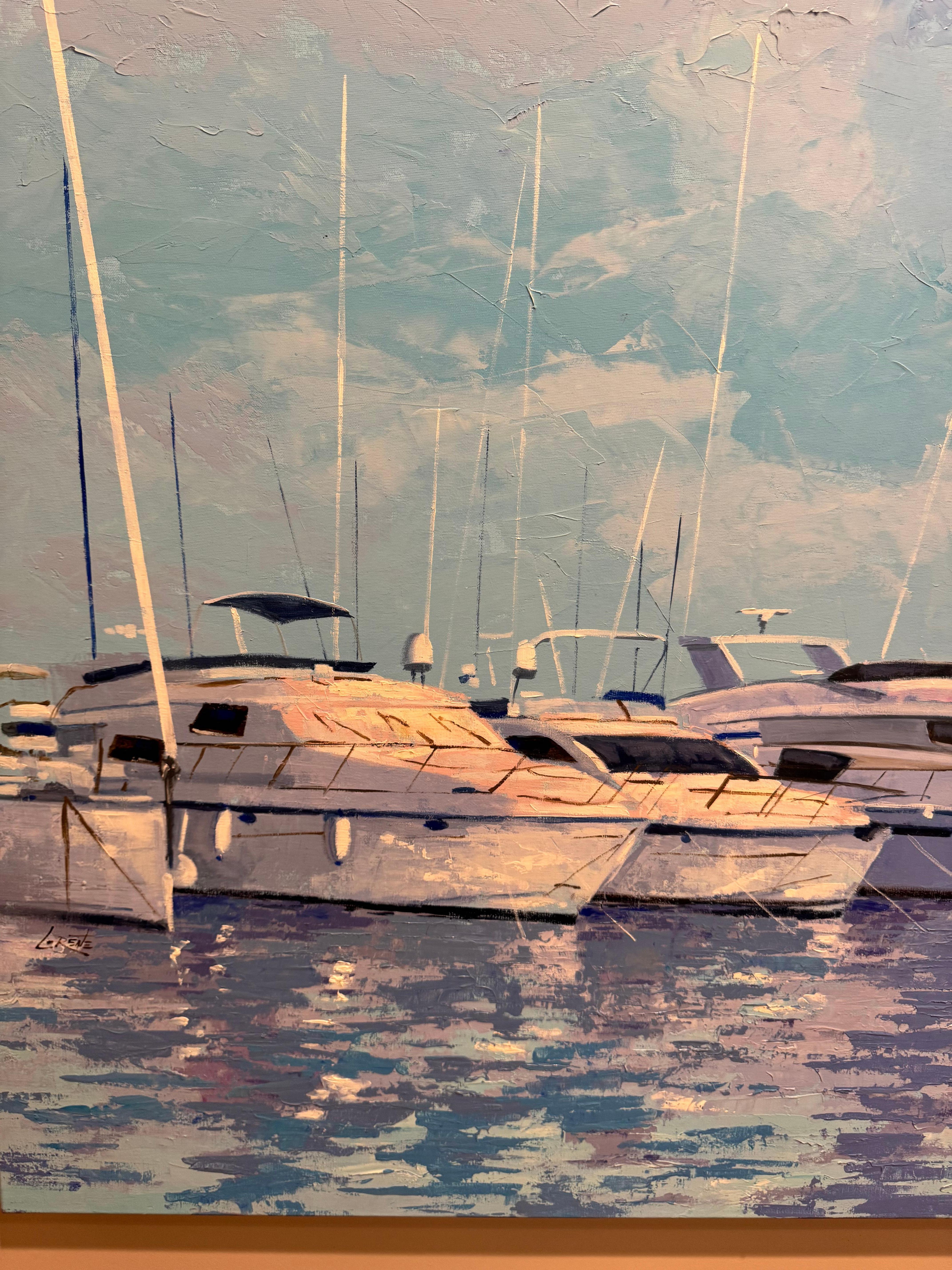 Yacht Life - Painting by Manuel Lorente