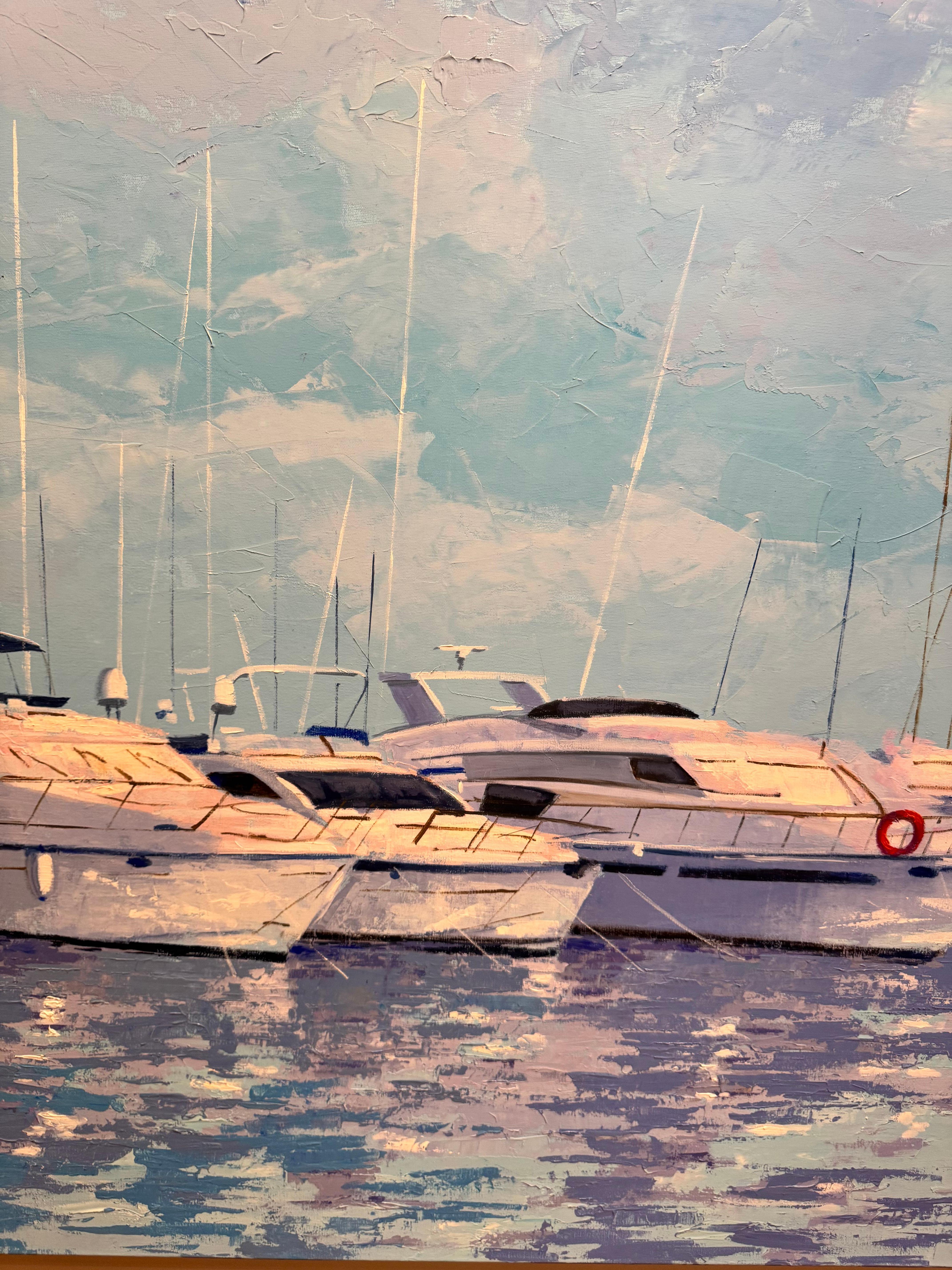 Yacht Life - Impressionist Painting by Manuel Lorente