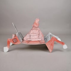 Manuel Marin Galloping Horse Painted Steel Sculpture