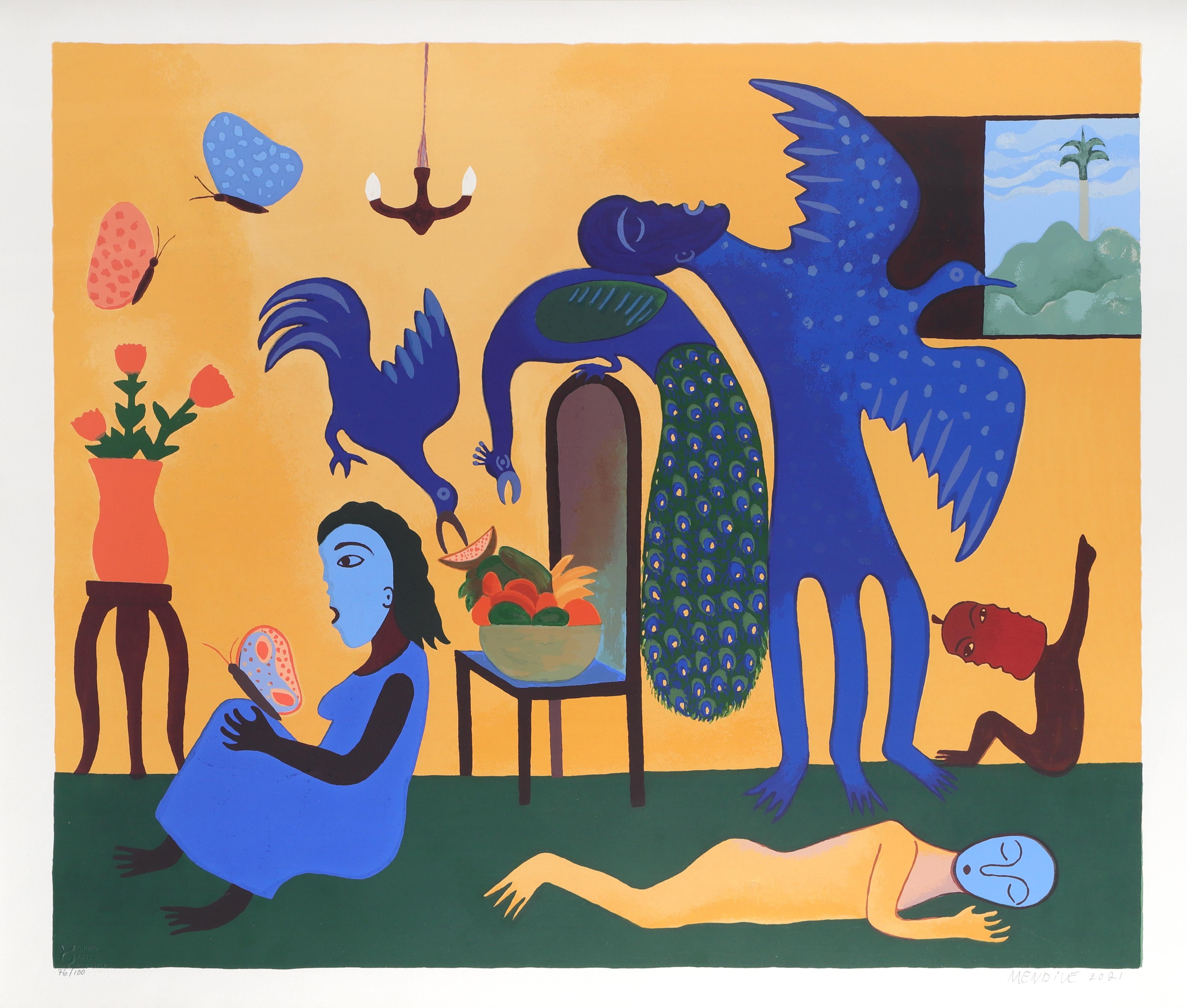Figurative Print de Manuel Mendive - El reposo