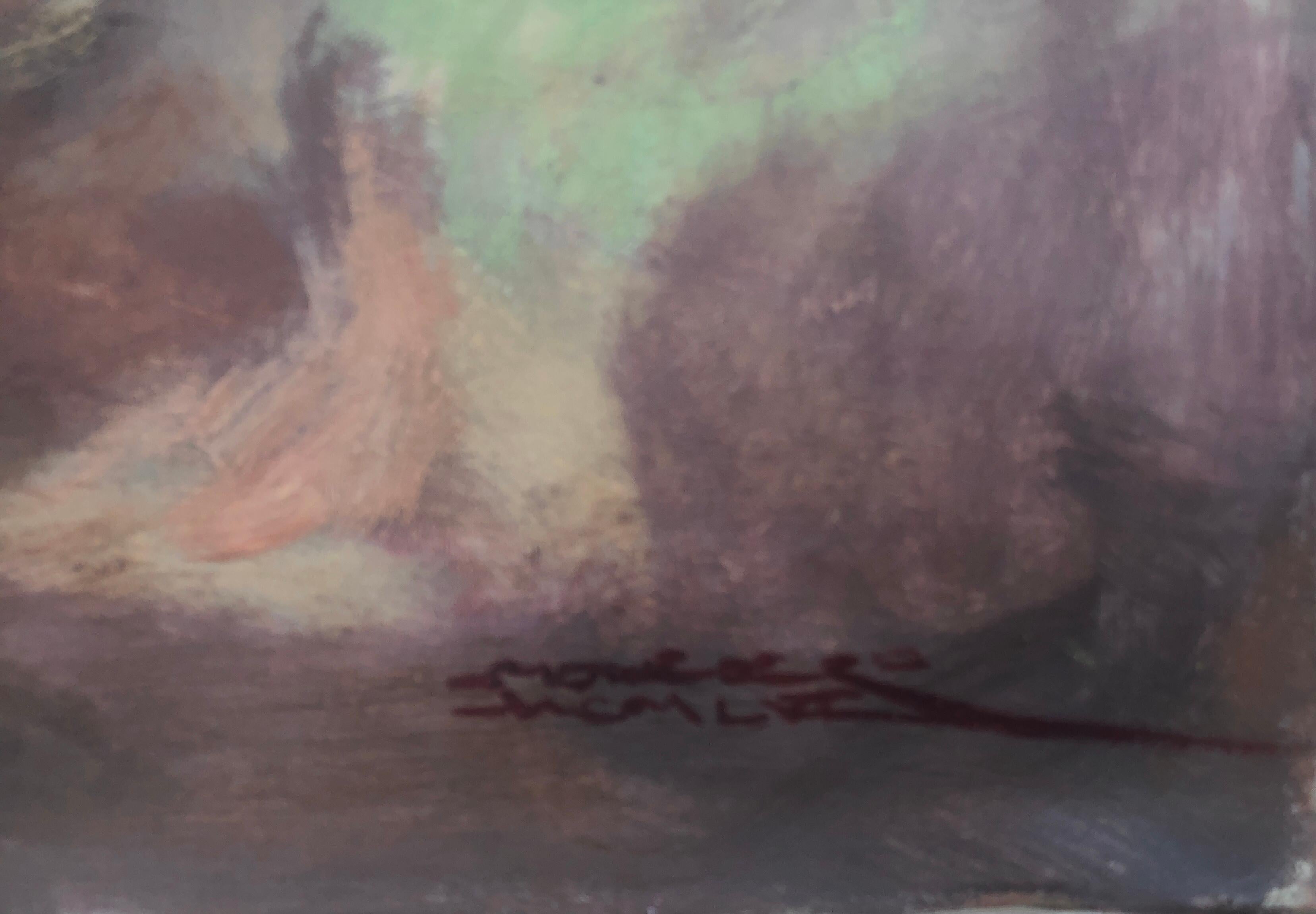 Scena goyesca originale dipinta ad olio su tela - Painting di Manuel Monedero