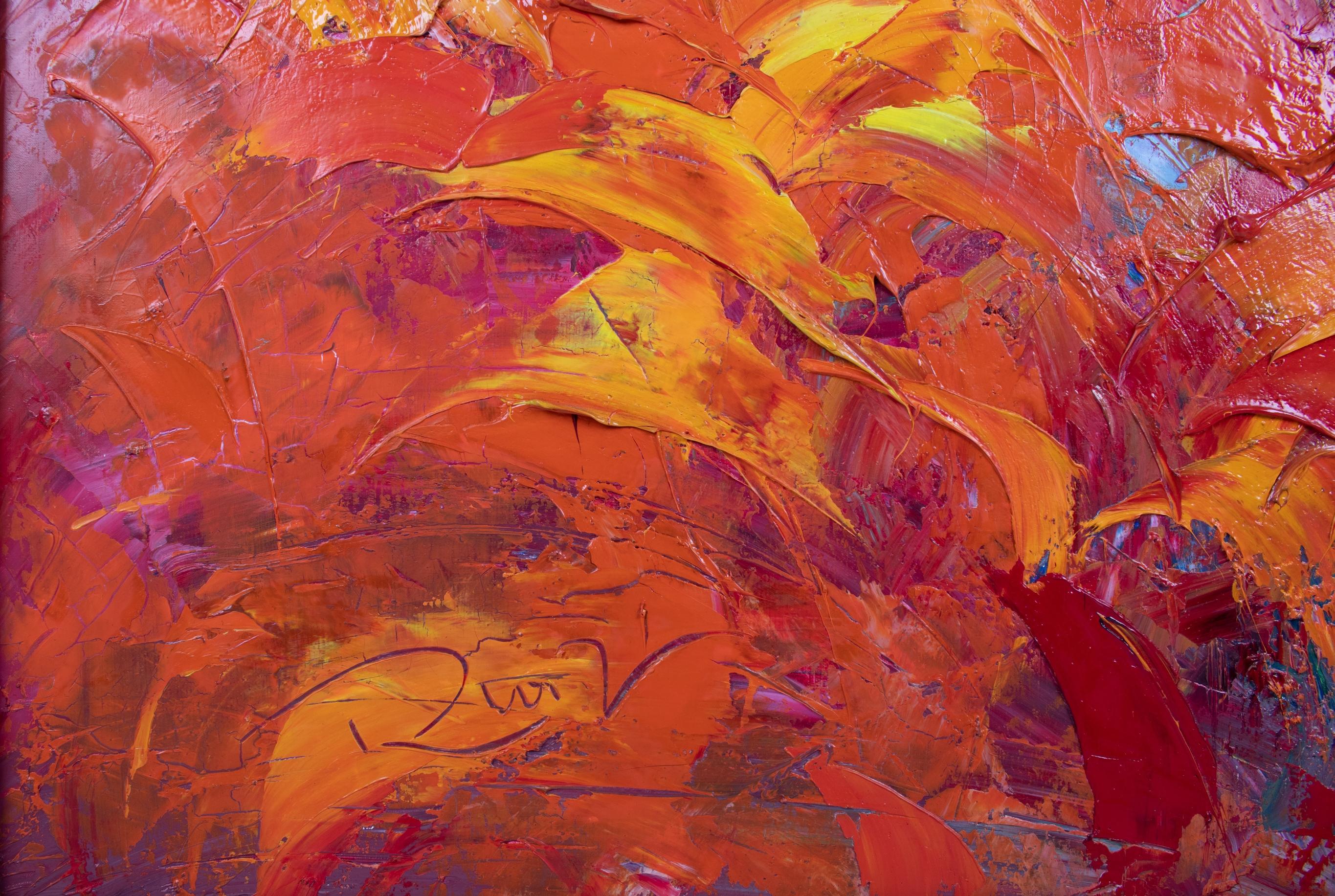 Manuel Munoz Ruiz 1992 Flamenco dancer painting. 

Measure with frame: 136 x 108 x 6 cm.