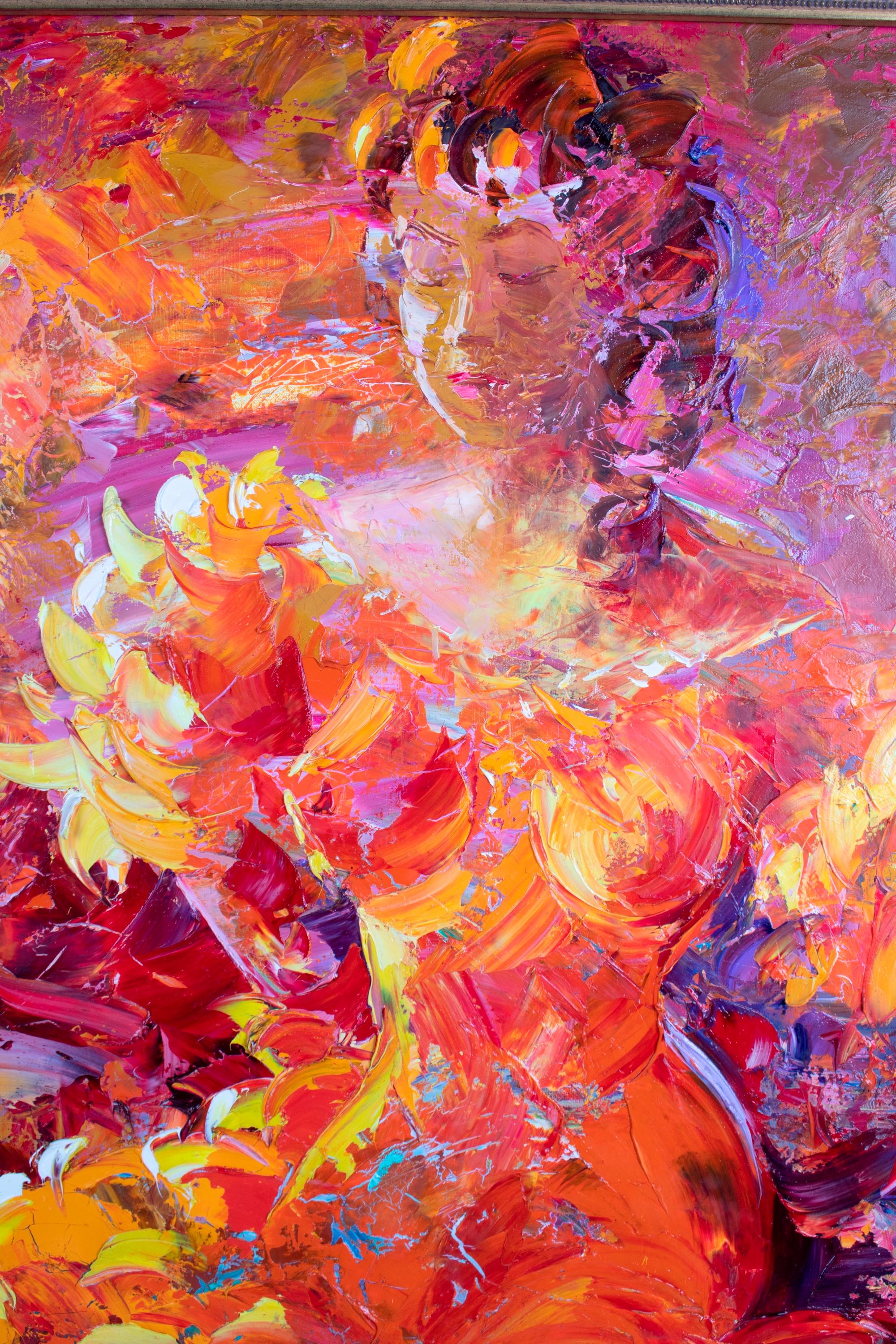 Spanish Manuel Munoz Ruiz 1992 Flamenco Dancer Painting