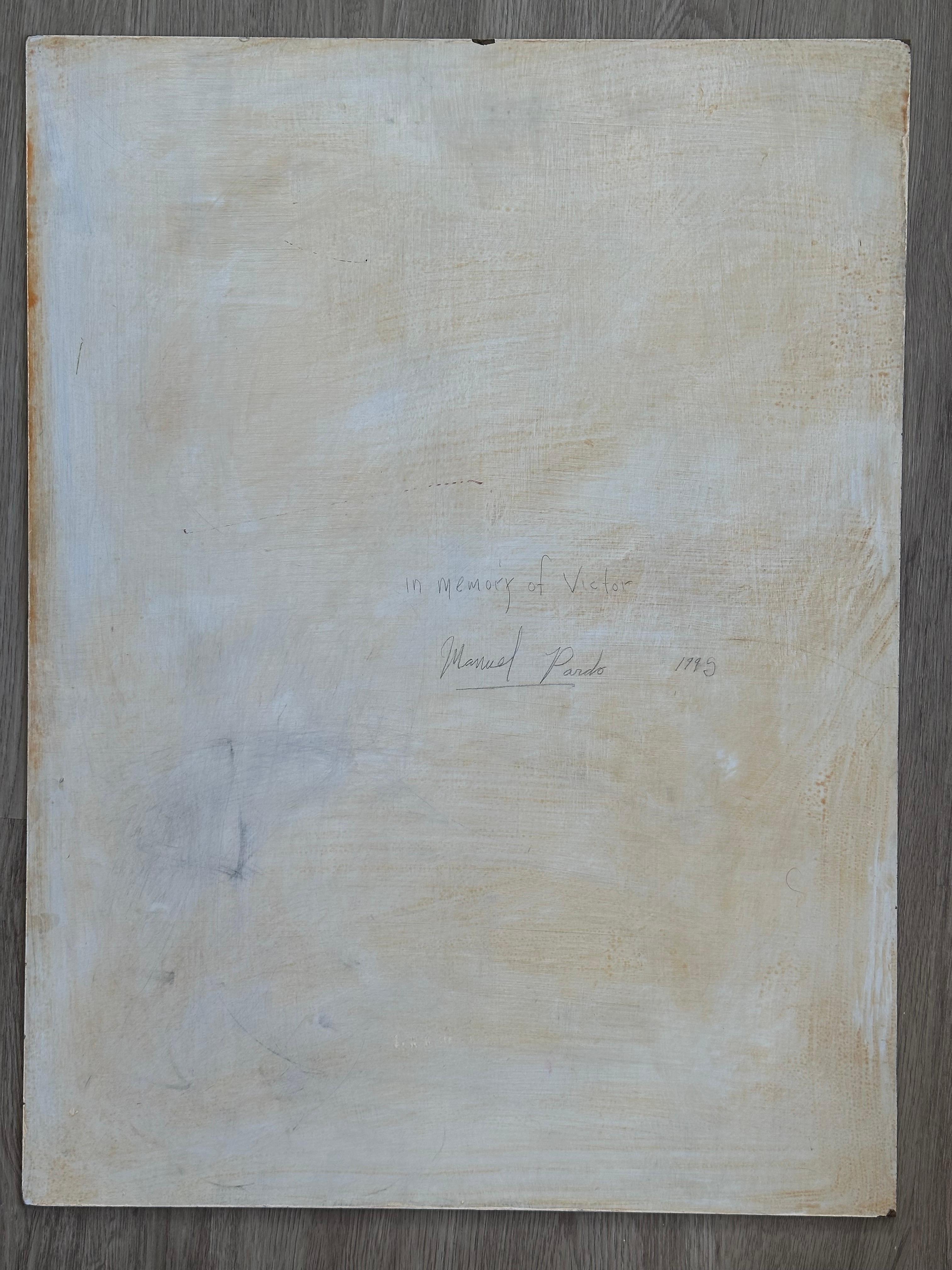 Manuel Pardo (1952-2012). Bodegón florero, hacia 1995. Óleo sobre panel de masonita, 18 x 24 pulgadas. Sin enmarcar. Firmado y dedicado en el verso. Excelente estado.

Manuel Pardo nació en Cárdenas, Cuba, en 1952, y vivió y trabajó en Nueva York.