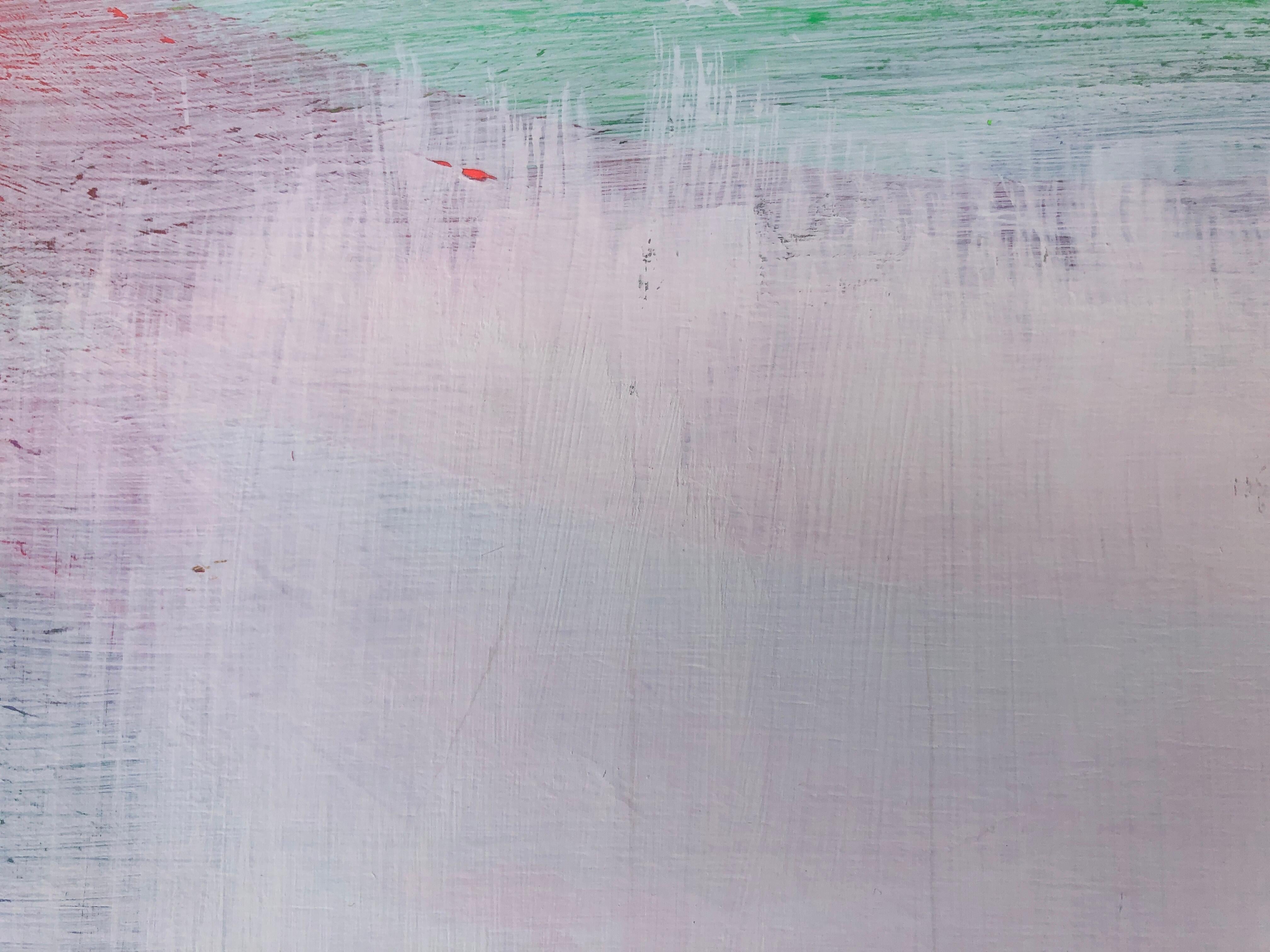 Colore sbiadito tecnica mista su tavolo pittura astratta - Abstract Painting Viola di Manuel Pinazo