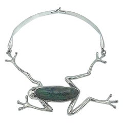 Vintage Manuel Porcayo Figuero Sterling with Chrysocolla  Necklace