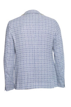 Manuel Ritz, Tweed blazer in blue and white