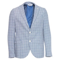 Manuel Ritz, Tweed blazer in blue and white