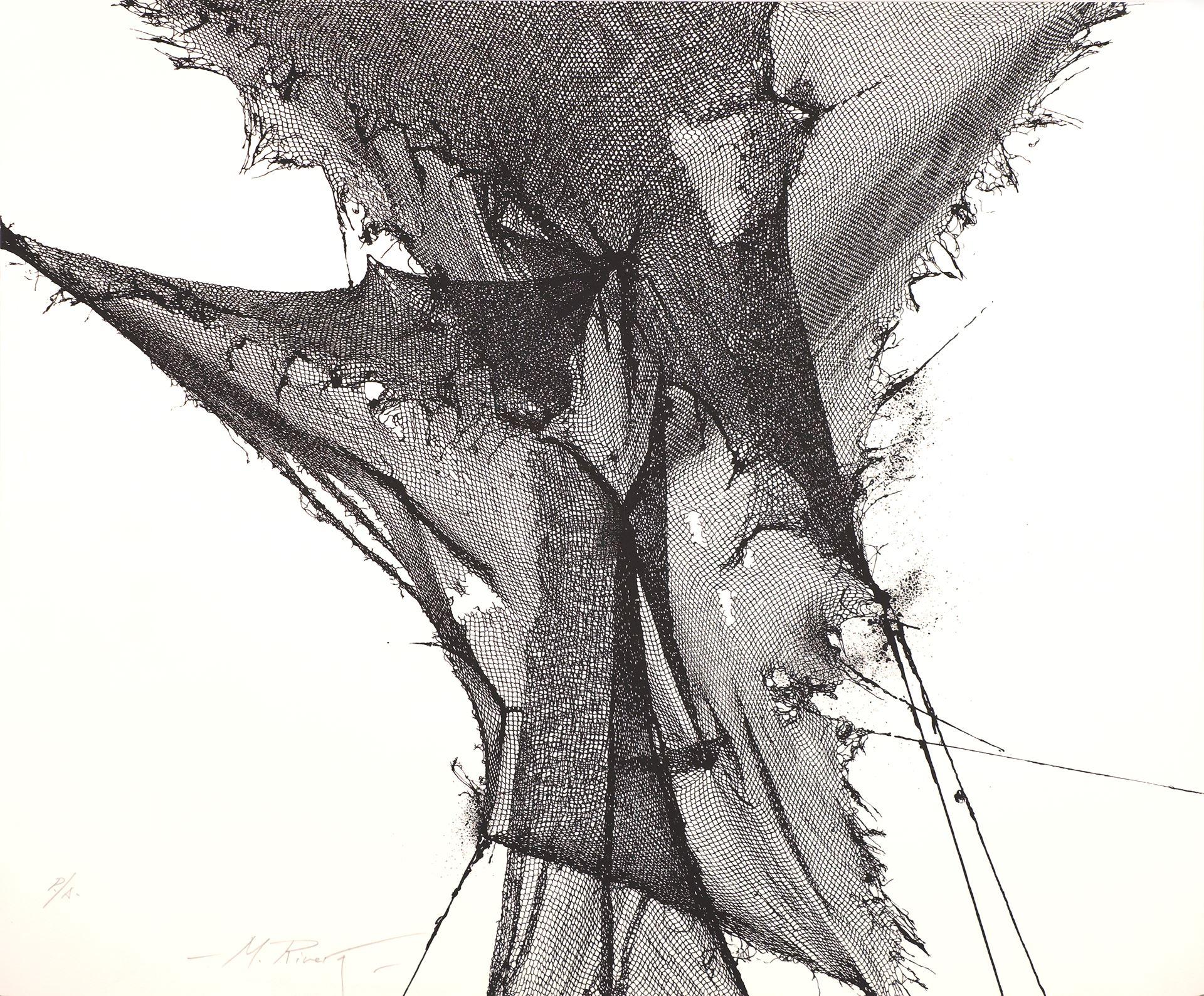 Figurative Print manuel rivera - Gravure originale signée à la main par l'artiste espagnol Manuel Rivera, 1990 n2