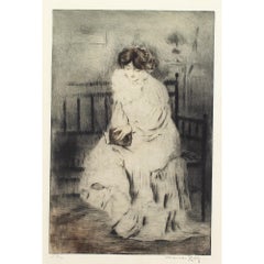 Manuel Robbe, Lettura meditata, acquaforte