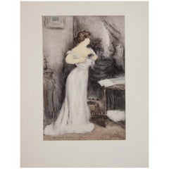 Original aquatint engraving created in 1903 by Manuel Robbe