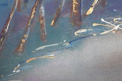 Landscape, Abstract Expressionist Monoprint by Manuel Rodriguez Jr.