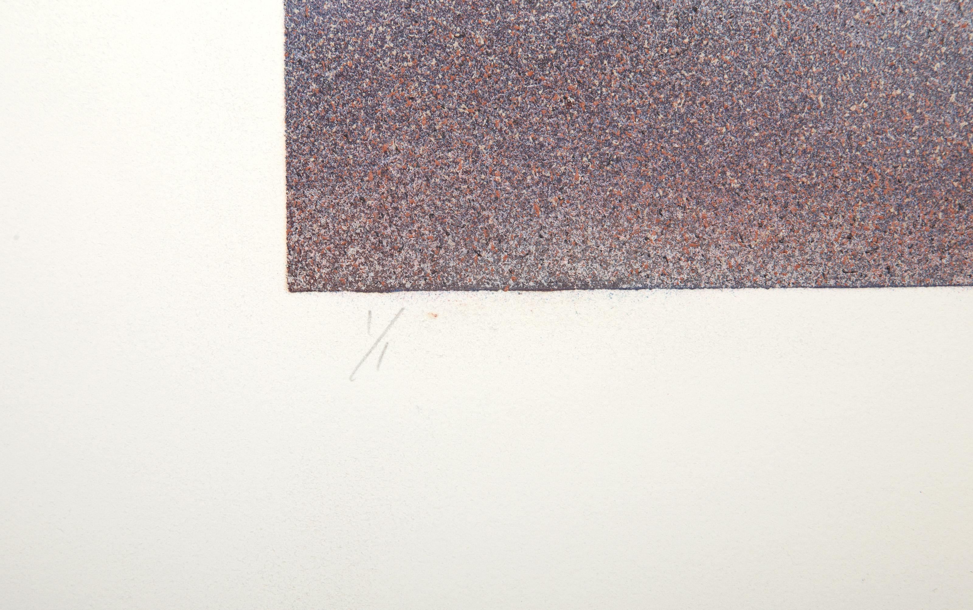 Landscape, Abstract Expressionist Monoprint by Manuel Rodriguez Jr. For Sale 2