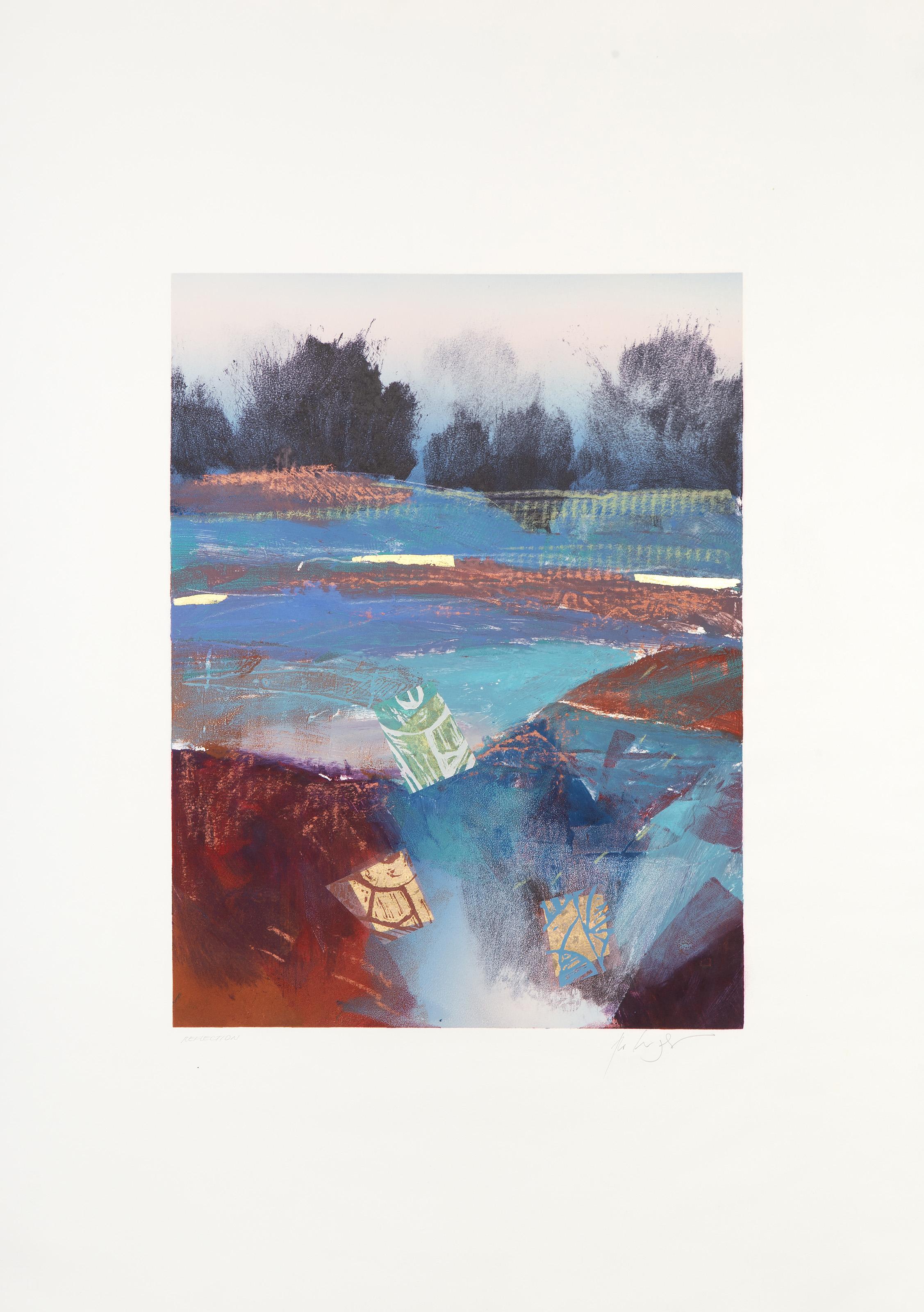 Reflection IV, monoimpression moderne de Manuel Rodriguez Jr.
