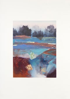 Reflection IV, Modern Monoprint by Manuel Rodriguez Jr.
