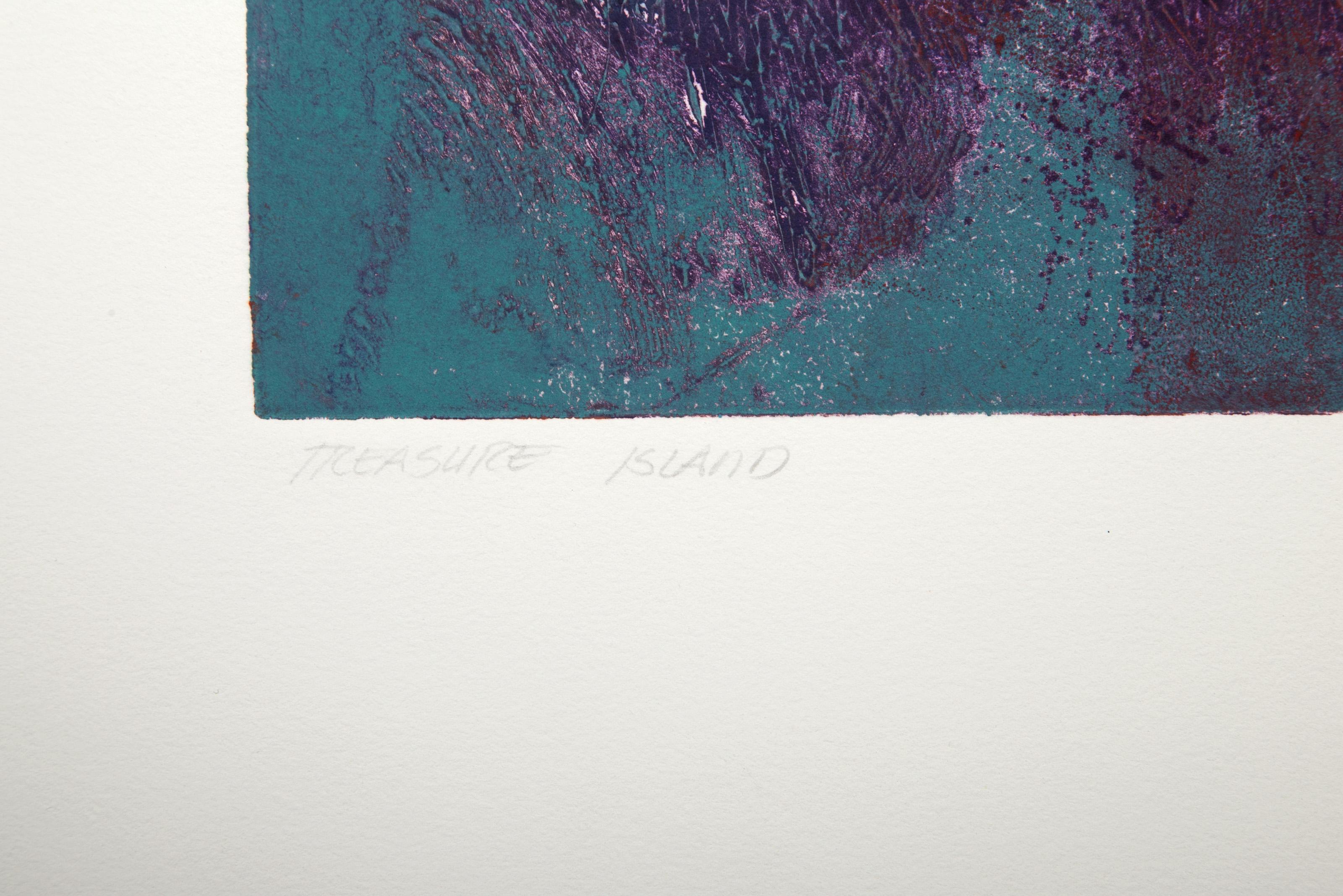 Treasure Island III, Abstract Monoprint by Manuel Rodriguez Jr. For Sale 3