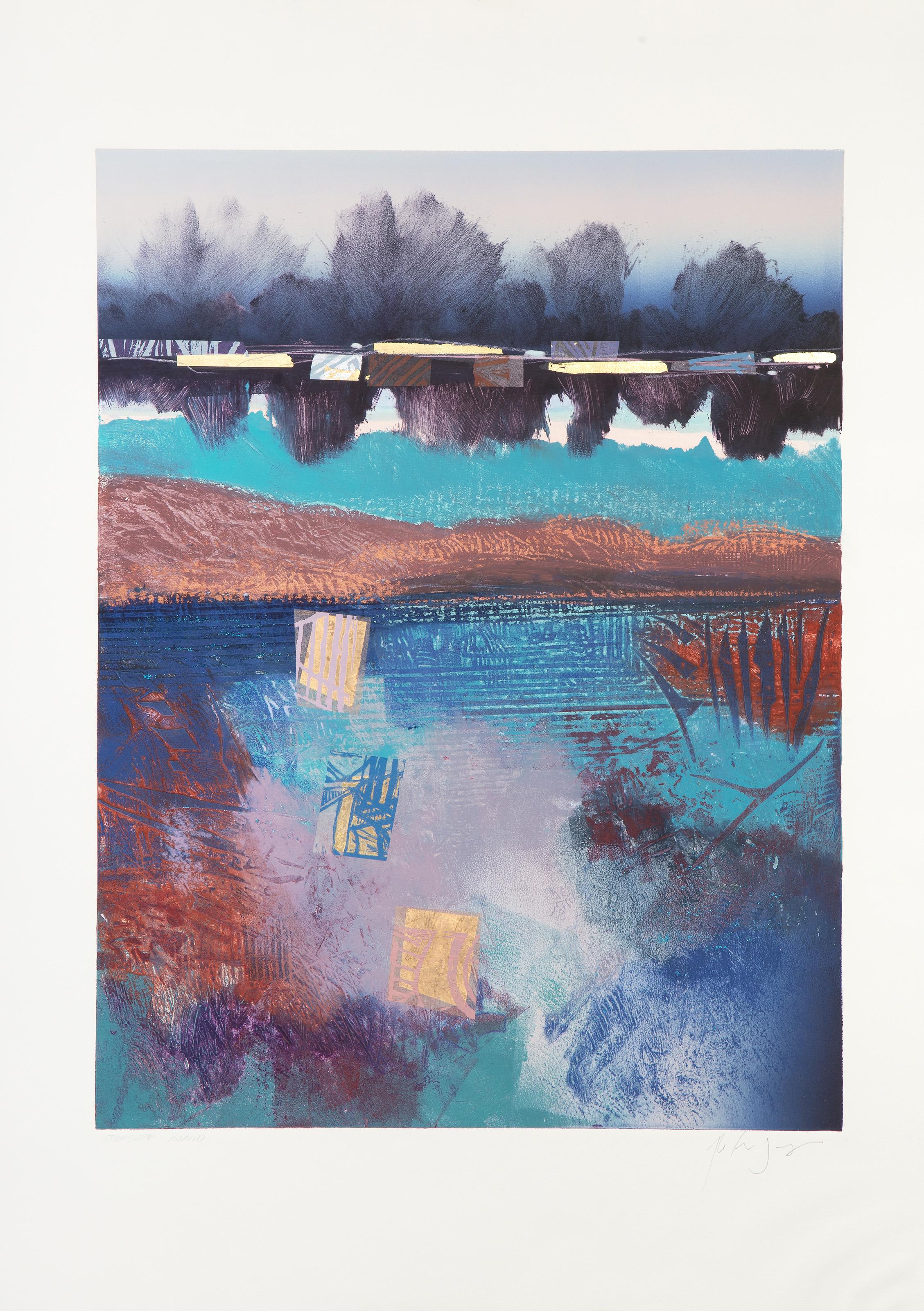 Treasure Island III, monoimpression abstraite de Manuel Rodriguez Jr.