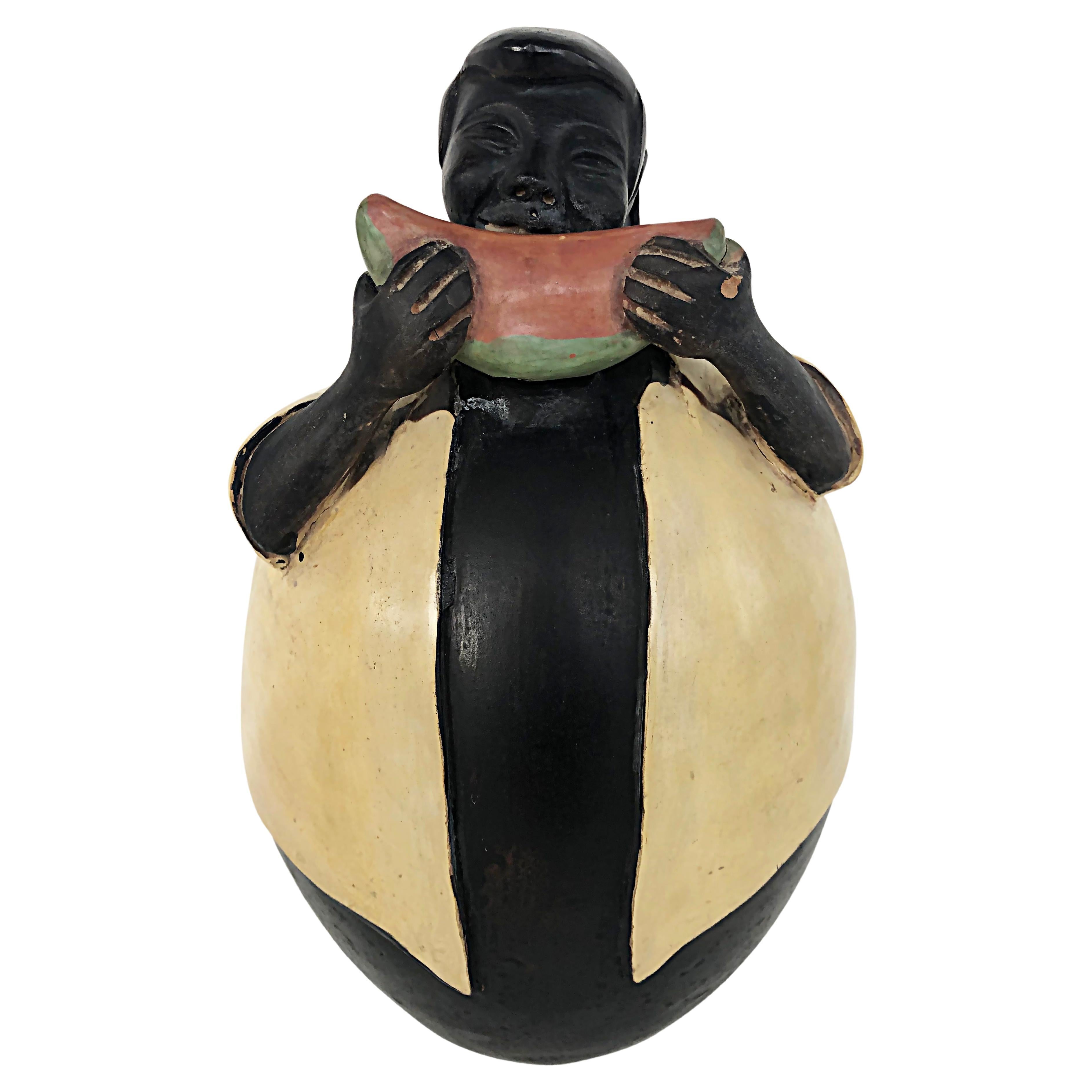 Manuel Sandoval Valez Latin American Folk Art Figurative Ceramic Sculpture For Sale