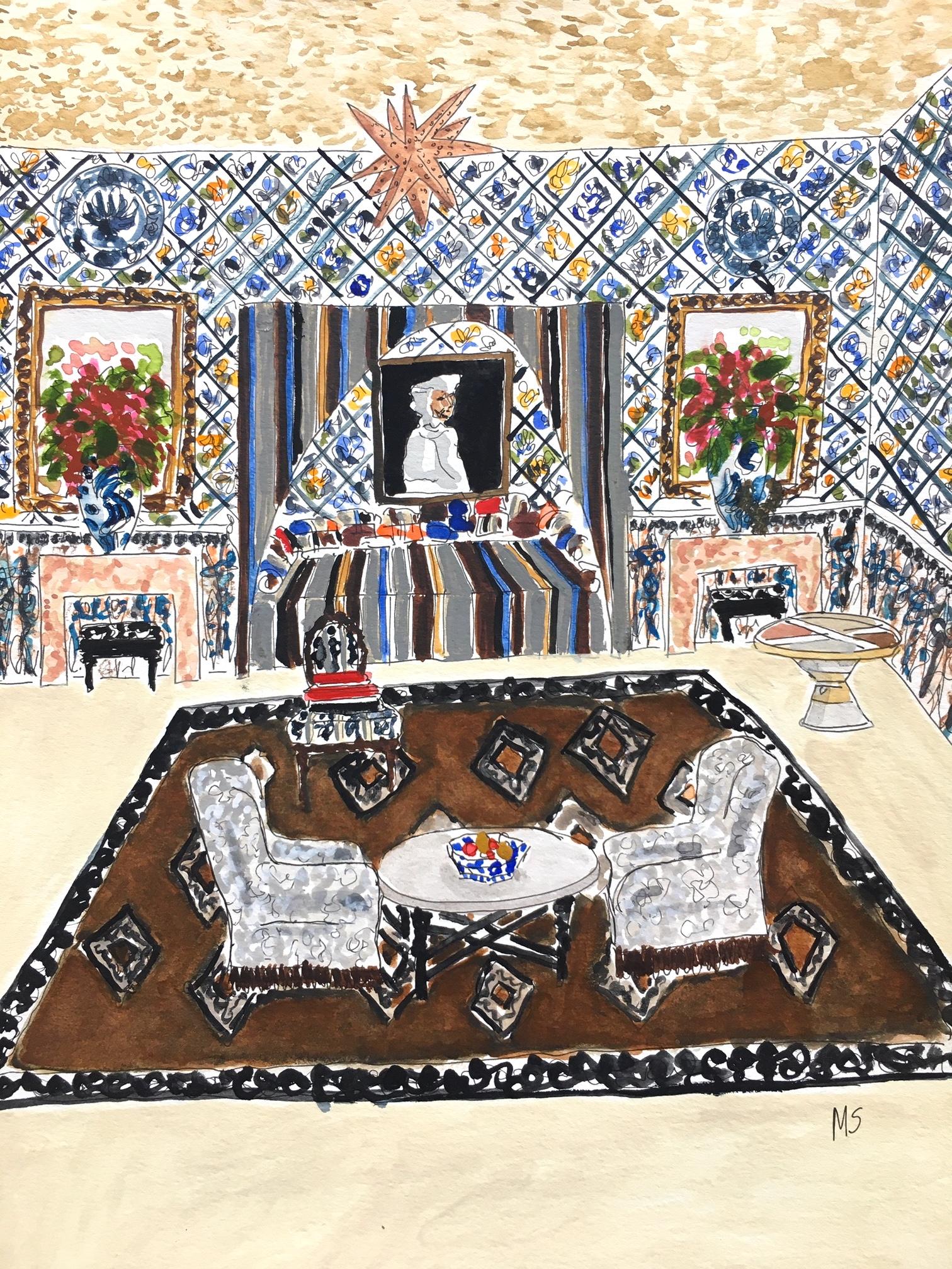 Manuel Santelices Interior Art - A Turkish room