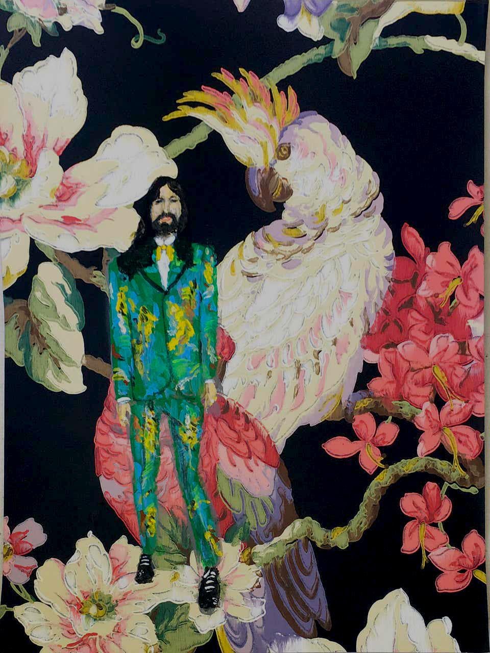 Alessandro Michele, Portrait. Acrylic  on canvas painting