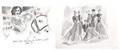 Ink Interior Drawings and Watercolours