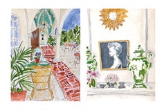 Contemporary Interior Drawings and Watercolours