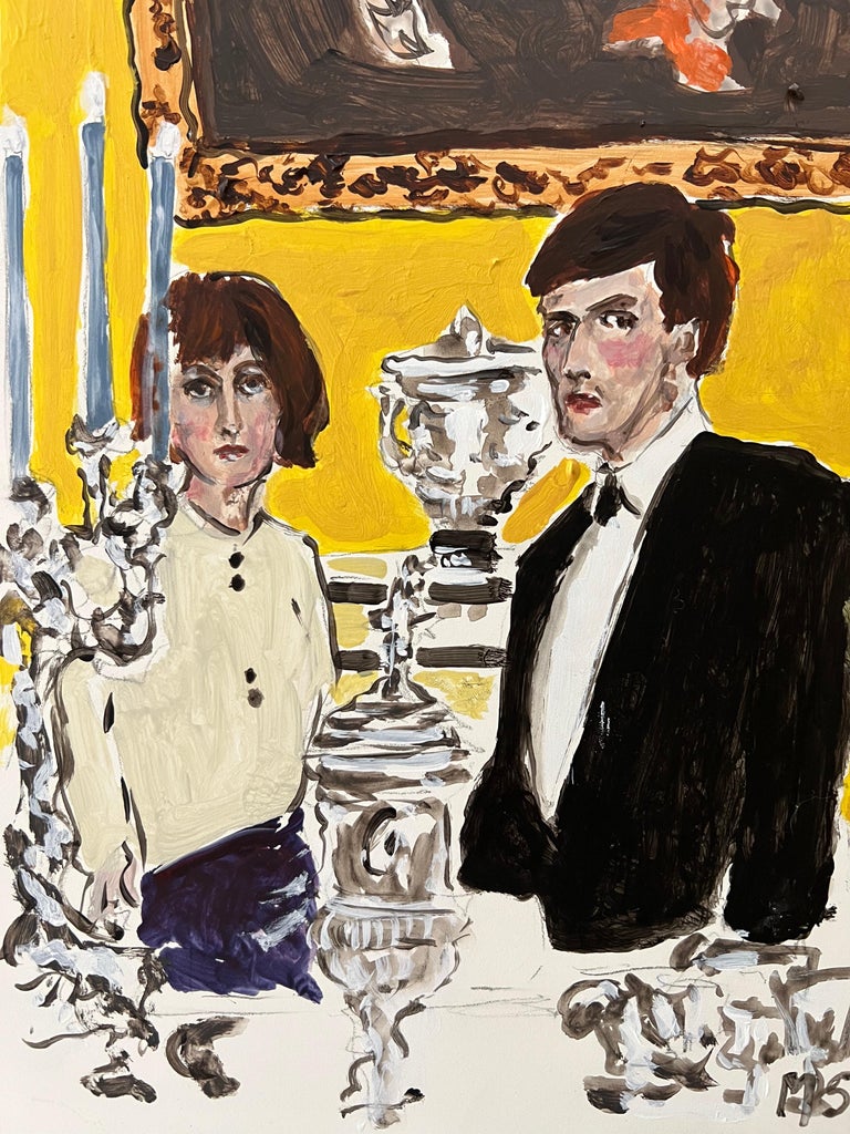 Manuel Santelices Lord and Lady Eliot, unique Acrylic painting on a