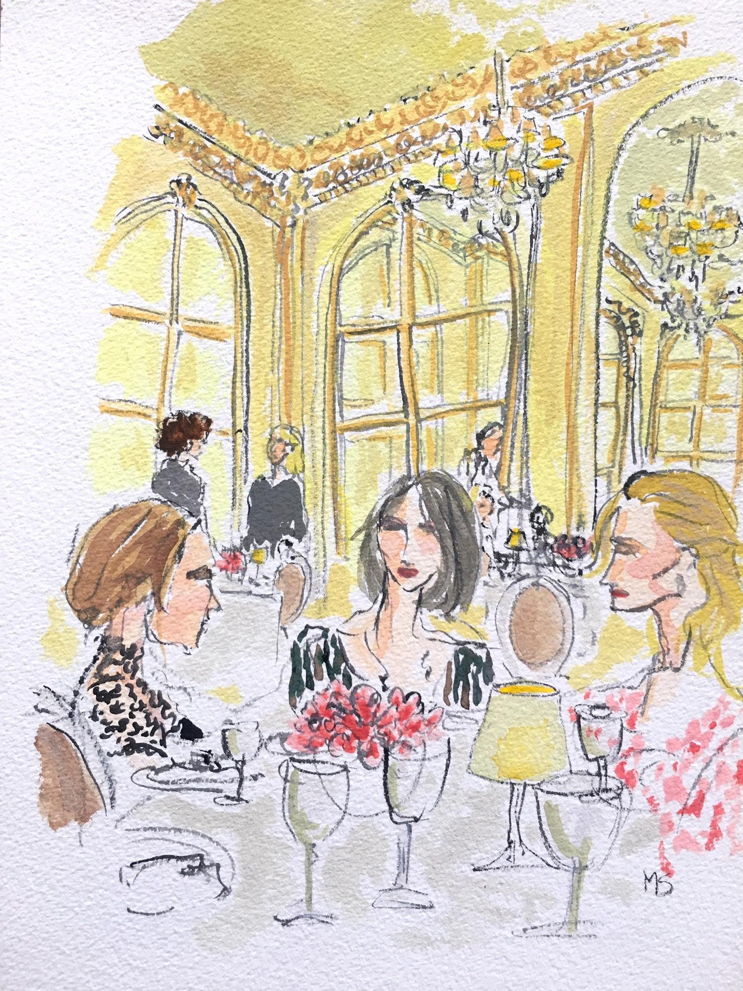 Manuel Santelices Interior Art - Lunch at the Ritz