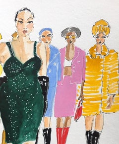 Marc Jacobs fall fashion show models, Watercolor fashion