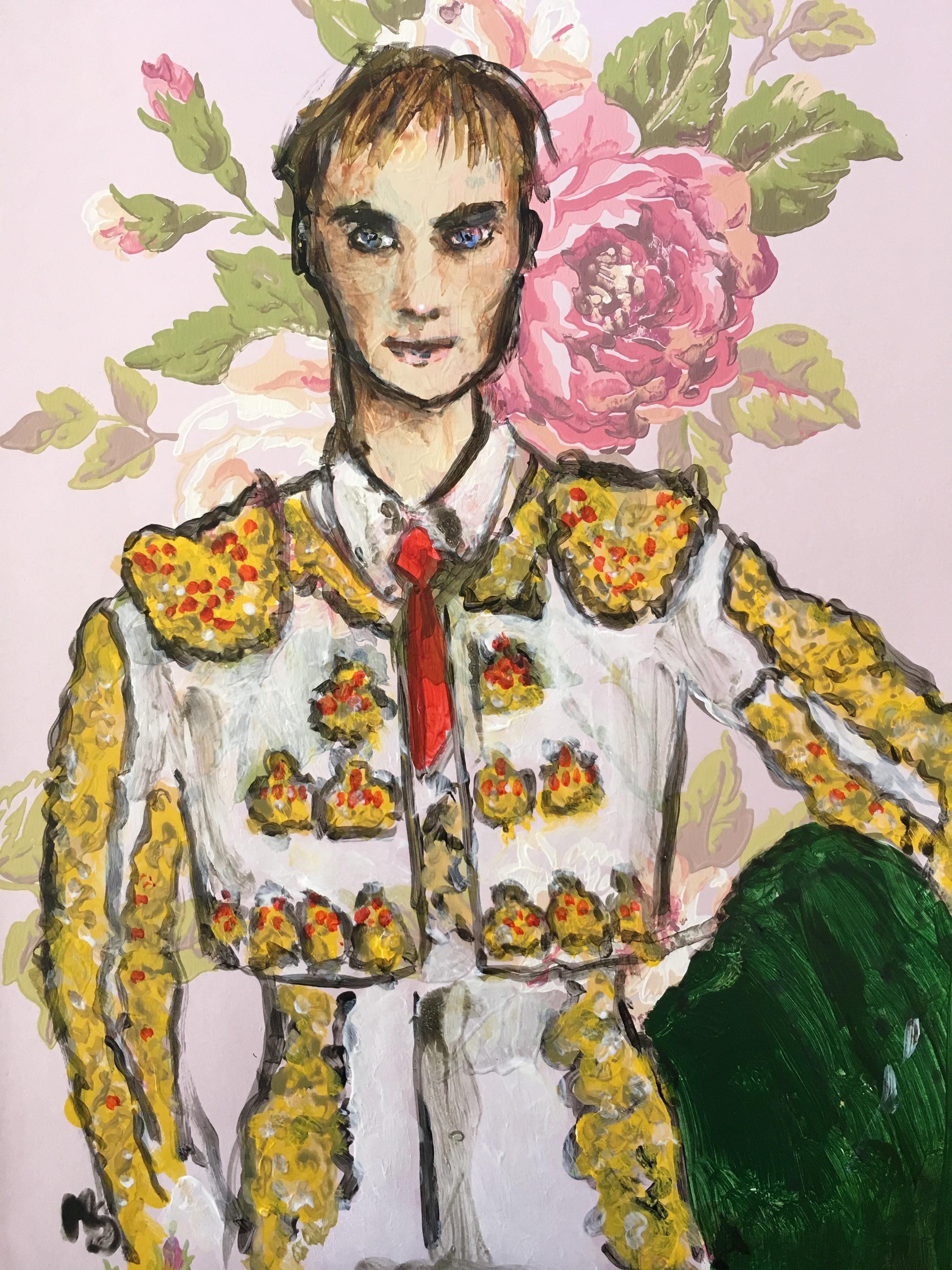 Figurative Painting de Manuel Santelices - Matador, Pintura Retrato