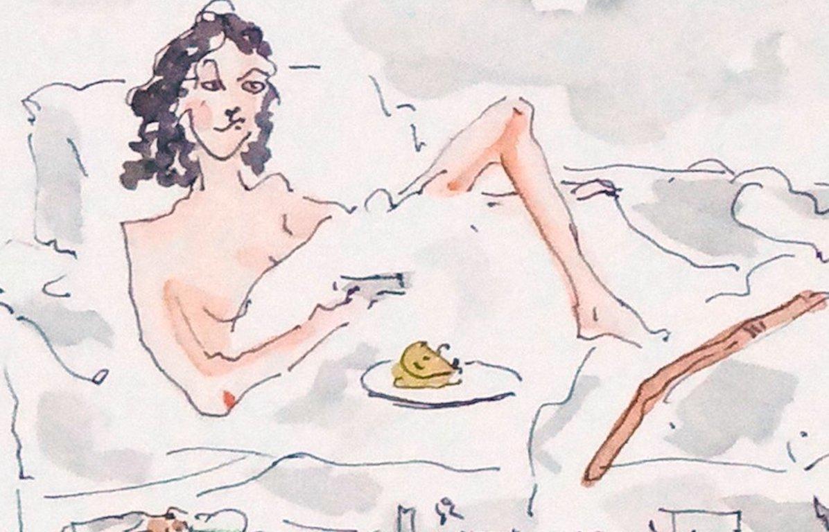 Künstler Tracey Emin arbeitet. Aquarellfarben auf Papier. – Art von Manuel Santelices