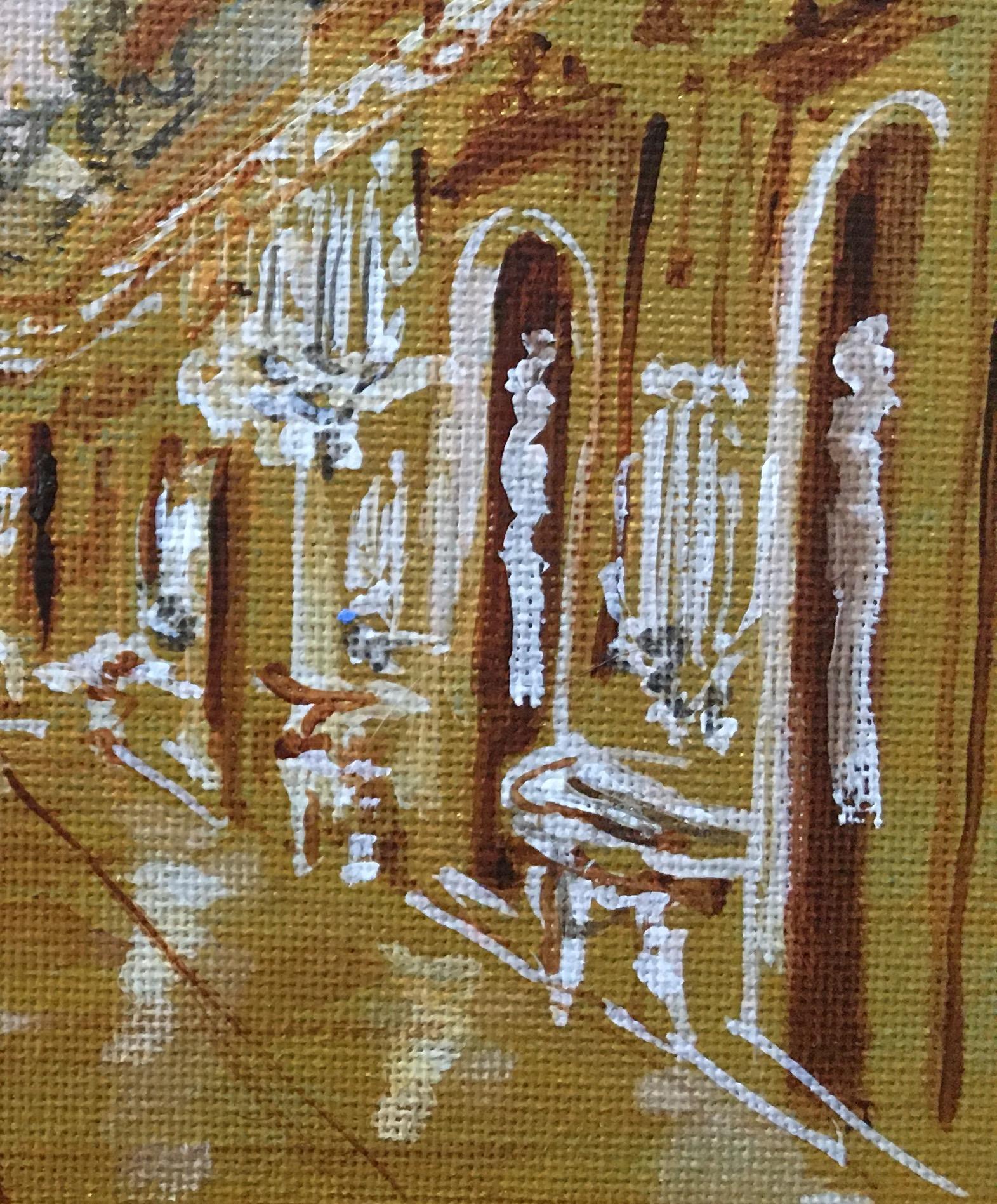 Interiores de Versalles. Pintura acrílica sobre lienzo - Interior Painting Marrón de Manuel Santelices