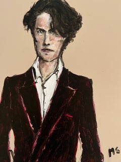 Young Hugh Grant, Portrait Painting 