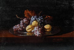 Manuel Ventura Millan (1923-1984) - Oil, Fruit on a Silver Charger