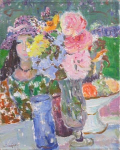 Retro 'Au Table', Venezuelan Post-Impressionist Oil, Museo de Bellas Artes, Caracas