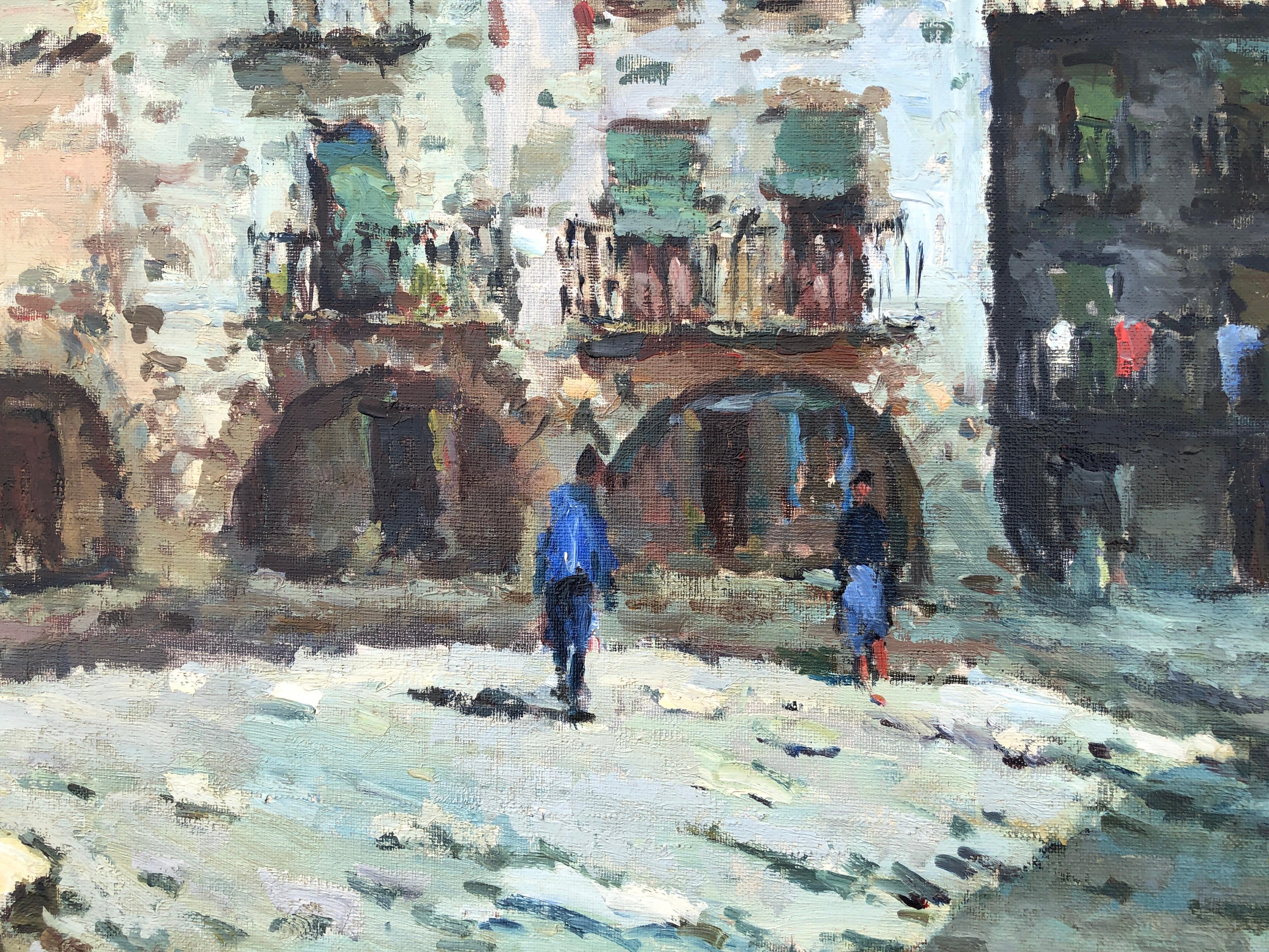 Pyrenean Village Spain oil on canvas painting spanish landscape en venta 2