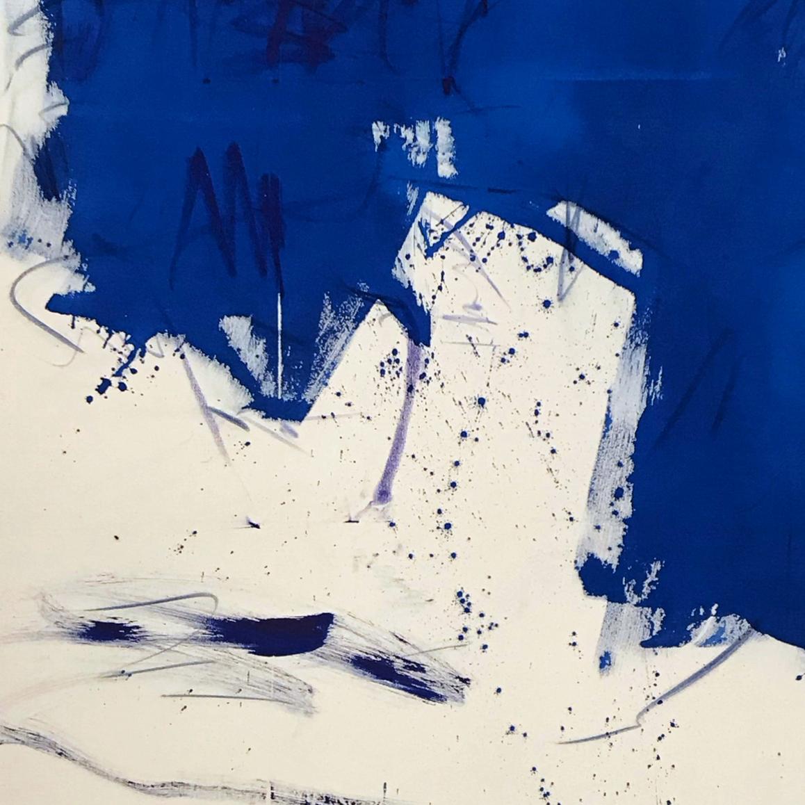 Azzurro e mare (Quadro astratto) in vendita 1