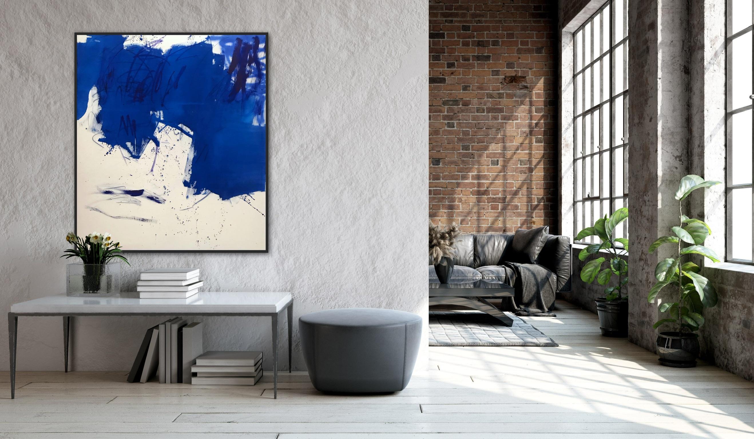 quadro astratto azzurro